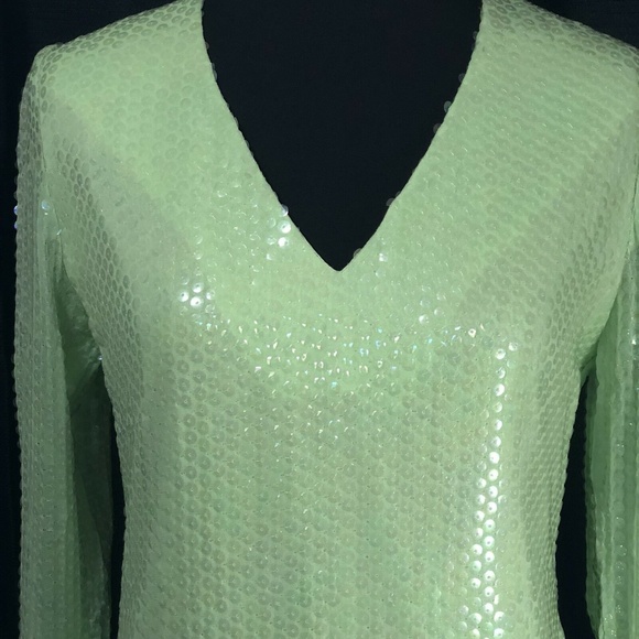 Victor Costa Dresses & Skirts - Victor Costa Dress Romantica Green GoGo Sequins